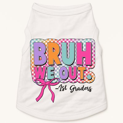 Cute Retro Bruh We Out First Graders Doggie Tank