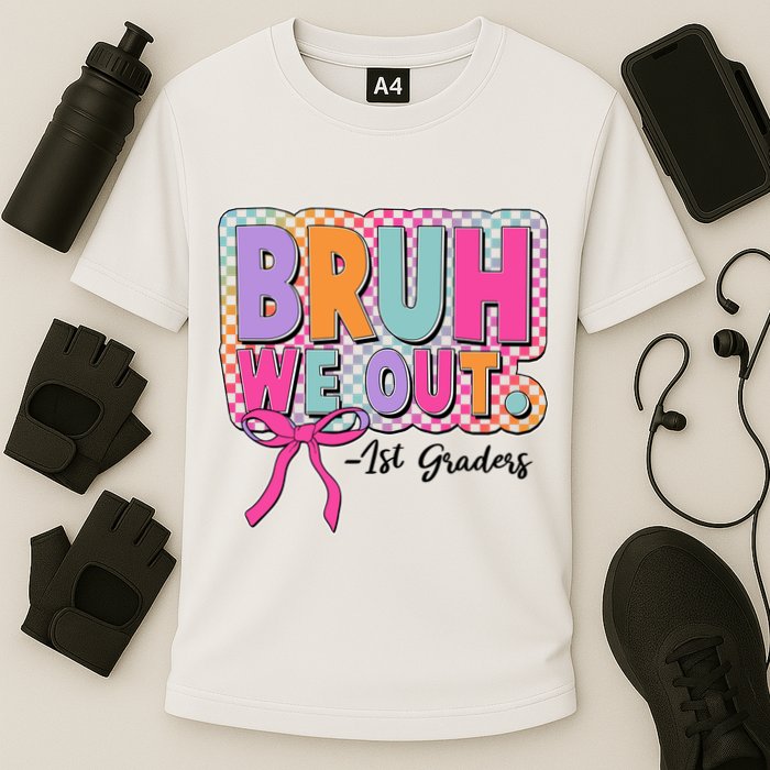Cute Retro Bruh We Out First Graders Performance Shirt