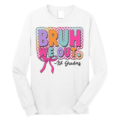Cute Retro Bruh We Out First Graders Long Sleeve Shirt