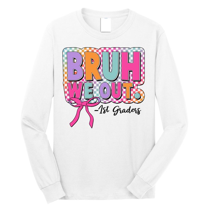 Cute Retro Bruh We Out First Graders Long Sleeve Shirt