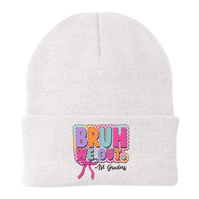 Cute Retro Bruh We Out First Graders Beanie