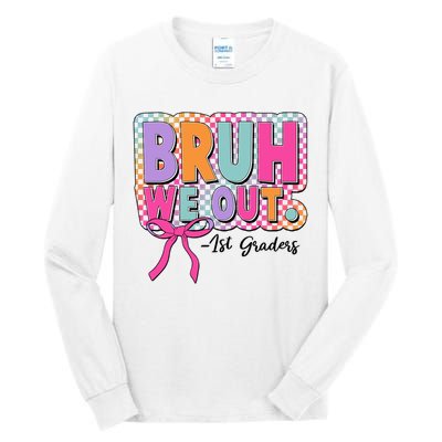 Cute Retro Bruh We Out First Graders Tall Long Sleeve T-Shirt