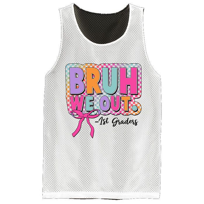 Cute Retro Bruh We Out First Graders Mesh Reversible Basketball Jersey Tank