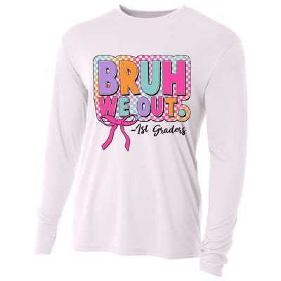Cute Retro Bruh We Out First Graders Cooling Performance Long Sleeve Crew