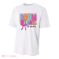 Cute Retro Bruh We Out First Graders Youth Performance Sprint T-Shirt