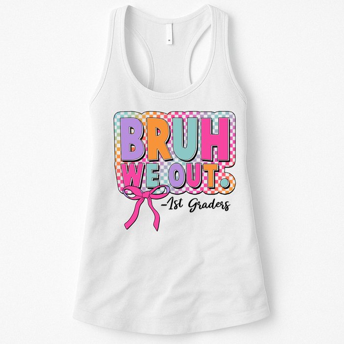 Cute Retro Bruh We Out First Graders Womens Tank Top