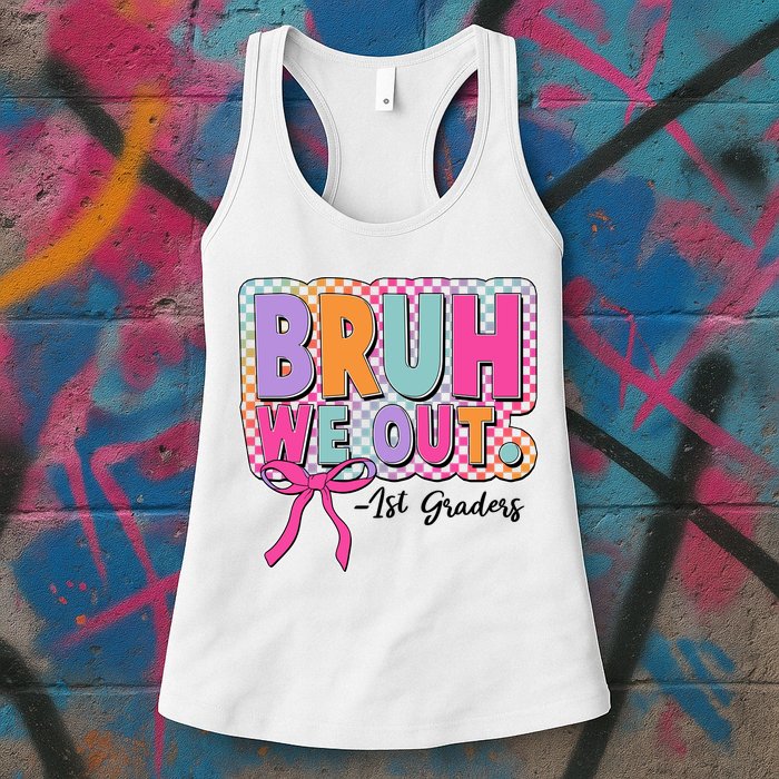 Cute Retro Bruh We Out First Graders Womens Tank Top