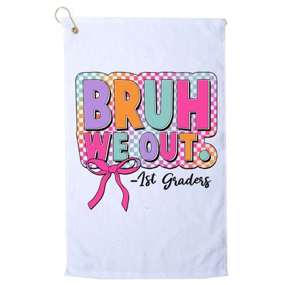 Cute Retro Bruh We Out First Graders Golf Towel