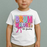 Cute Retro Bruh We Out First Graders Toddler T-Shirt