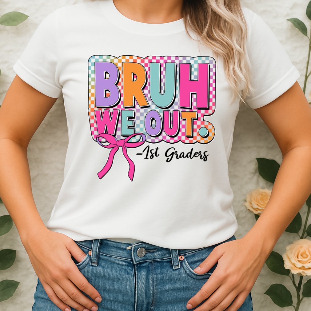 Cute Retro Bruh We Out First Graders Womens T-Shirt