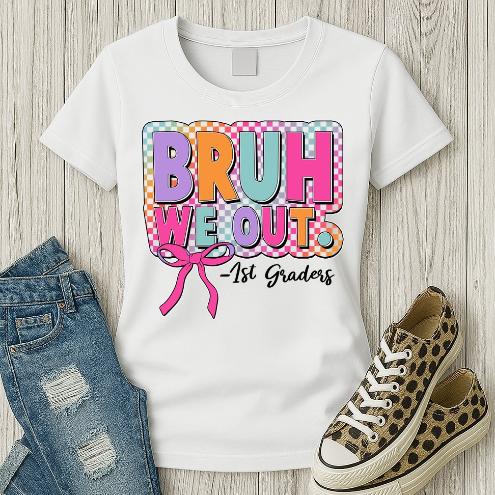 Cute Retro Bruh We Out First Graders Womens T-Shirt