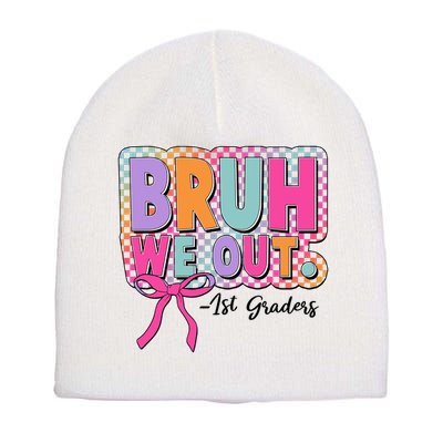 Cute Retro Bruh We Out First Graders Short Acrylic Beanie