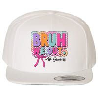 Cute Retro Bruh We Out First Graders Wool Snapback Cap