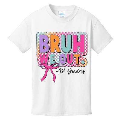 Cute Retro Bruh We Out First Graders Kids T-Shirt