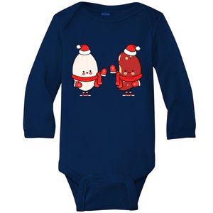 Cute Red Beans And Rice Baby Long Sleeve Bodysuit