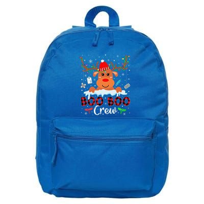Christmas Reindeer Boo Boo Crew Nurse Buffalo Plaid Xmas 16 in Basic Backpack