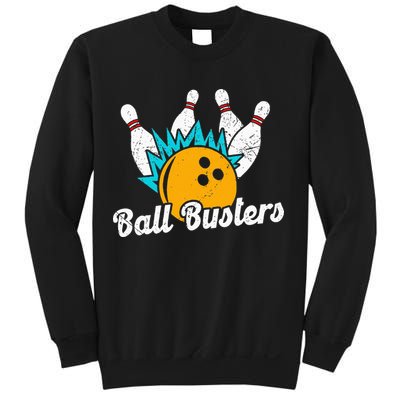 Classic Retro Bowling Team Name Ball Busters League Night Sweatshirt