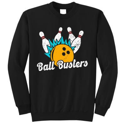 Classic Retro Bowling Team Name Ball Busters League Night Sweatshirt