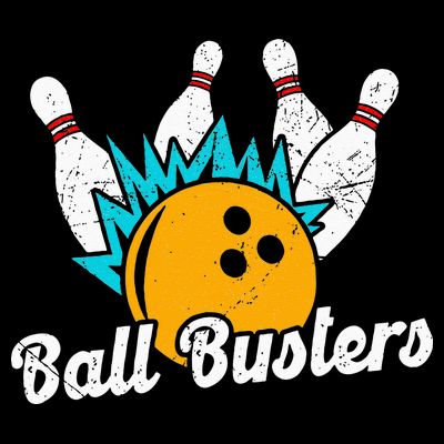 Classic Retro Bowling Team Name Ball Busters League Night T-Shirt