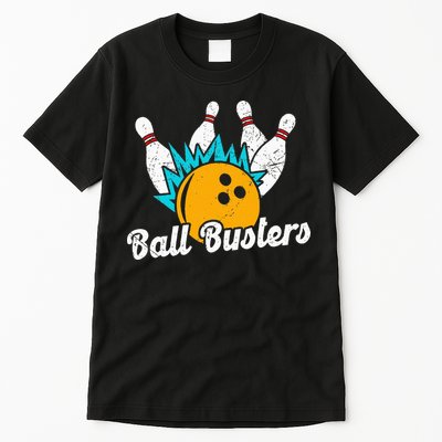 Classic Retro Bowling Team Name Ball Busters League Night Tall T-Shirt