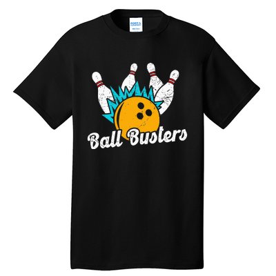 Classic Retro Bowling Team Name Ball Busters League Night Tall T-Shirt