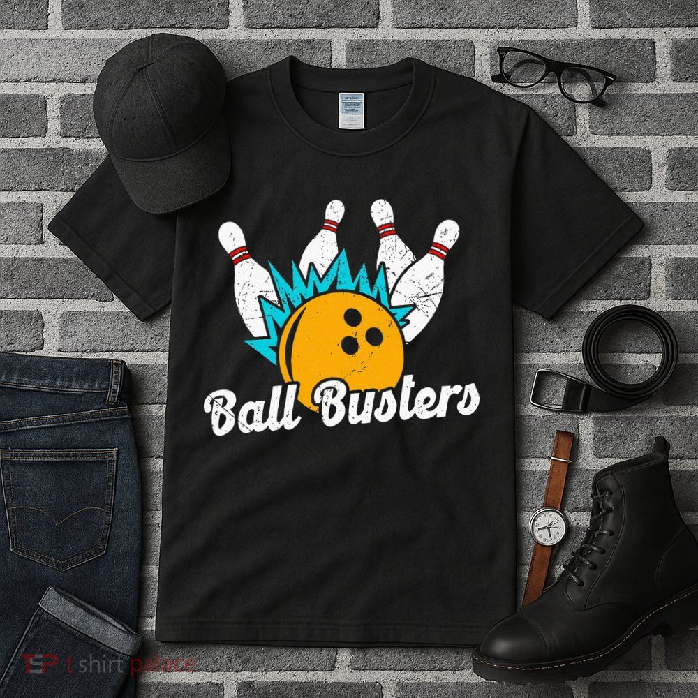 Classic Retro Bowling Team Name Ball Busters League Night Tall T-Shirt