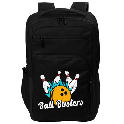 Classic Retro Bowling Team Name Ball Busters League Night Impact Tech Backpack
