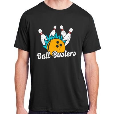 Classic Retro Bowling Team Name Ball Busters League Night Adult ChromaSoft Performance T-Shirt