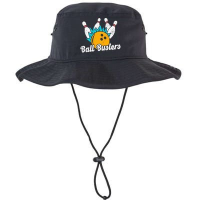 Classic Retro Bowling Team Name Ball Busters League Night Bucket Hat