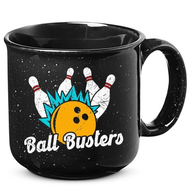 Classic Retro Bowling Team Name Ball Busters League Night 15oz Campfire Ceramic Mug