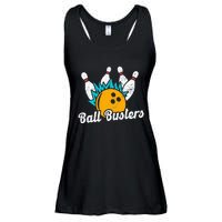 Classic Retro Bowling Team Name Ball Busters League Night Ladies Essential Flowy Tank