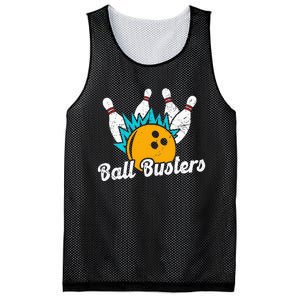 Classic Retro Bowling Team Name Ball Busters League Night Mesh Reversible Basketball Jersey Tank