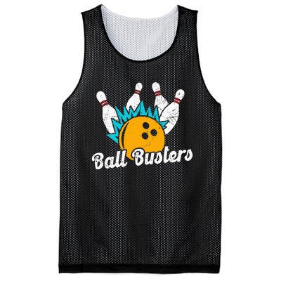 Classic Retro Bowling Team Name Ball Busters League Night Mesh Reversible Basketball Jersey Tank