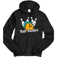 Classic Retro Bowling Team Name Ball Busters League Night Tie Dye Hoodie