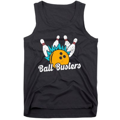 Classic Retro Bowling Team Name Ball Busters League Night Tank Top