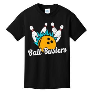 Classic Retro Bowling Team Name Ball Busters League Night Kids T-Shirt