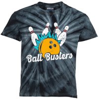 Classic Retro Bowling Team Name Ball Busters League Night Kids Tie-Dye T-Shirt