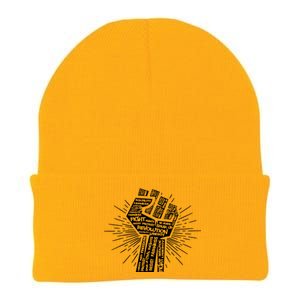 Civil Rights Black Power Fist March For Justice Knit Cap Winter Beanie