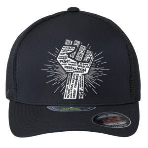 Civil Rights Black Power Fist March For Justice Flexfit Unipanel Trucker Cap