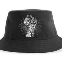 Civil Rights Black Power Fist March For Justice Sustainable Bucket Hat