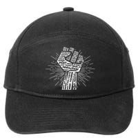 Civil Rights Black Power Fist March For Justice 7-Panel Snapback Hat