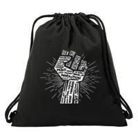 Civil Rights Black Power Fist March For Justice Drawstring Bag