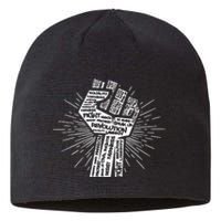 Civil Rights Black Power Fist March For Justice Sustainable Beanie