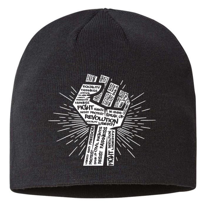 Civil Rights Black Power Fist March For Justice Sustainable Beanie