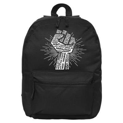 Civil Rights Black Power Fist March For Justice 16 in Basic Backpack