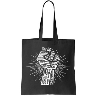 Civil Rights Black Power Fist March For Justice Tote Bag