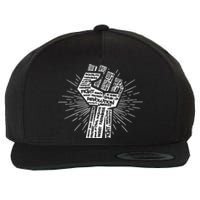 Civil Rights Black Power Fist March For Justice Wool Snapback Cap