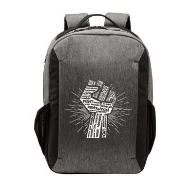 Civil Rights Black Power Fist March For Justice Vector Backpack