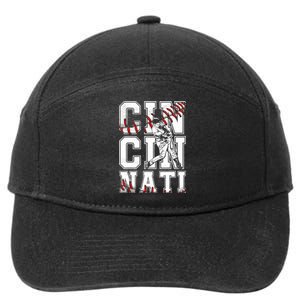 Cincinnati Retro Baseball Lover Met At Game Day 7-Panel Snapback Hat