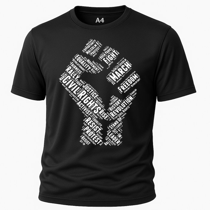 Civil Rights Black Power Fist March For Justice Cooling Performance Crew T-Shirt
